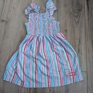 Tommy Bahama Kids Striped Dress - Blue and Pink